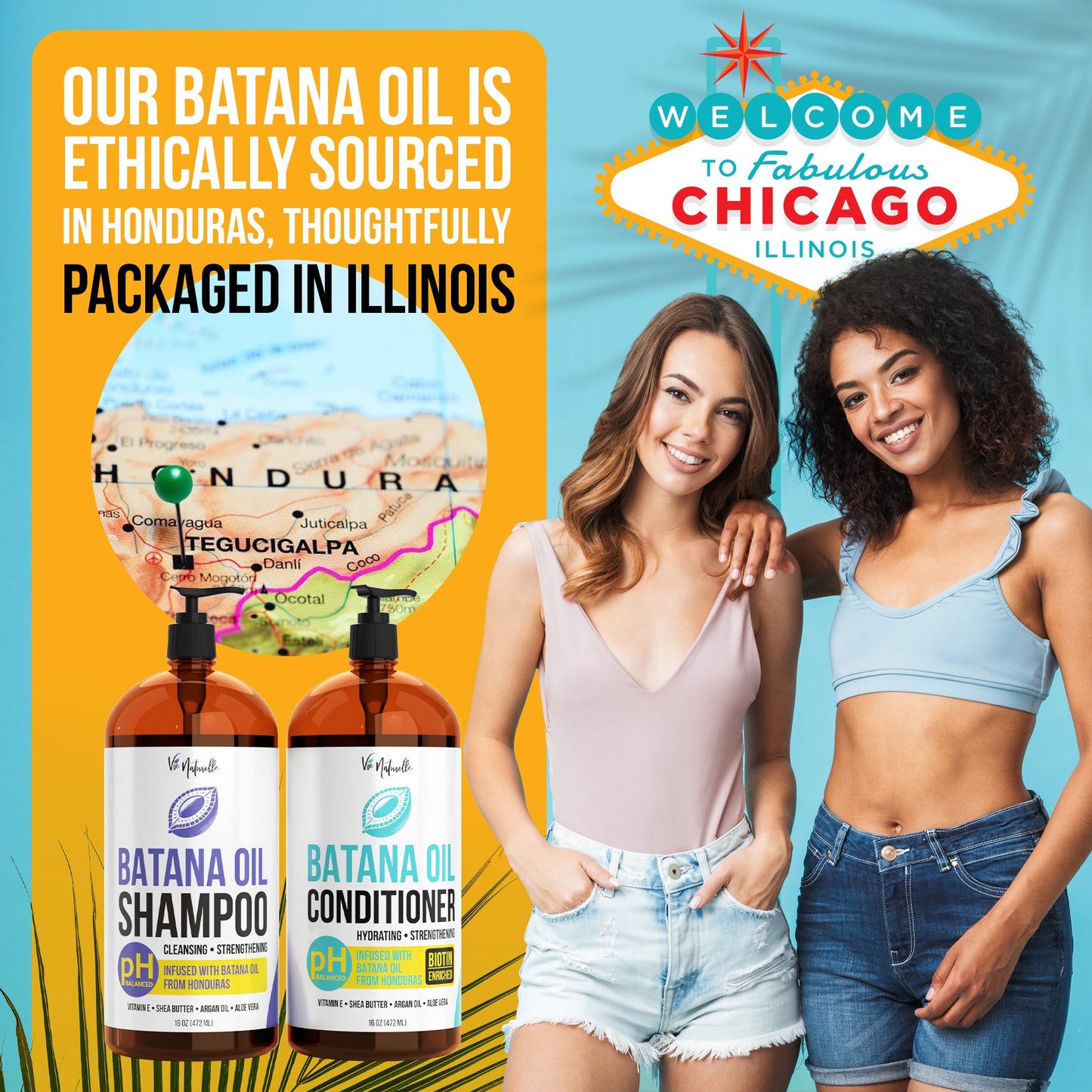 Batana Oil Deep Repair Moisture | Shampoo/Conditioner 16 oz Set